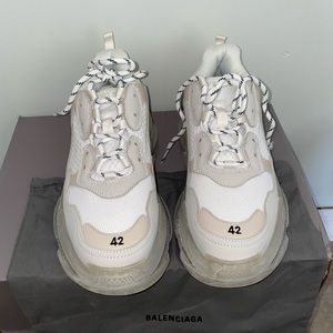 Balenciaga White Triple S Sz 9 Men